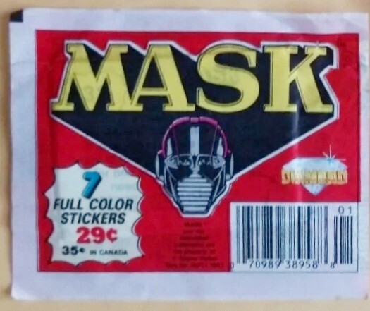 SINGLE PACK: 1987 MASK STICKER ALBUM KENNER DIAMOND VINTAGE UNOPENED/SEALED RARE