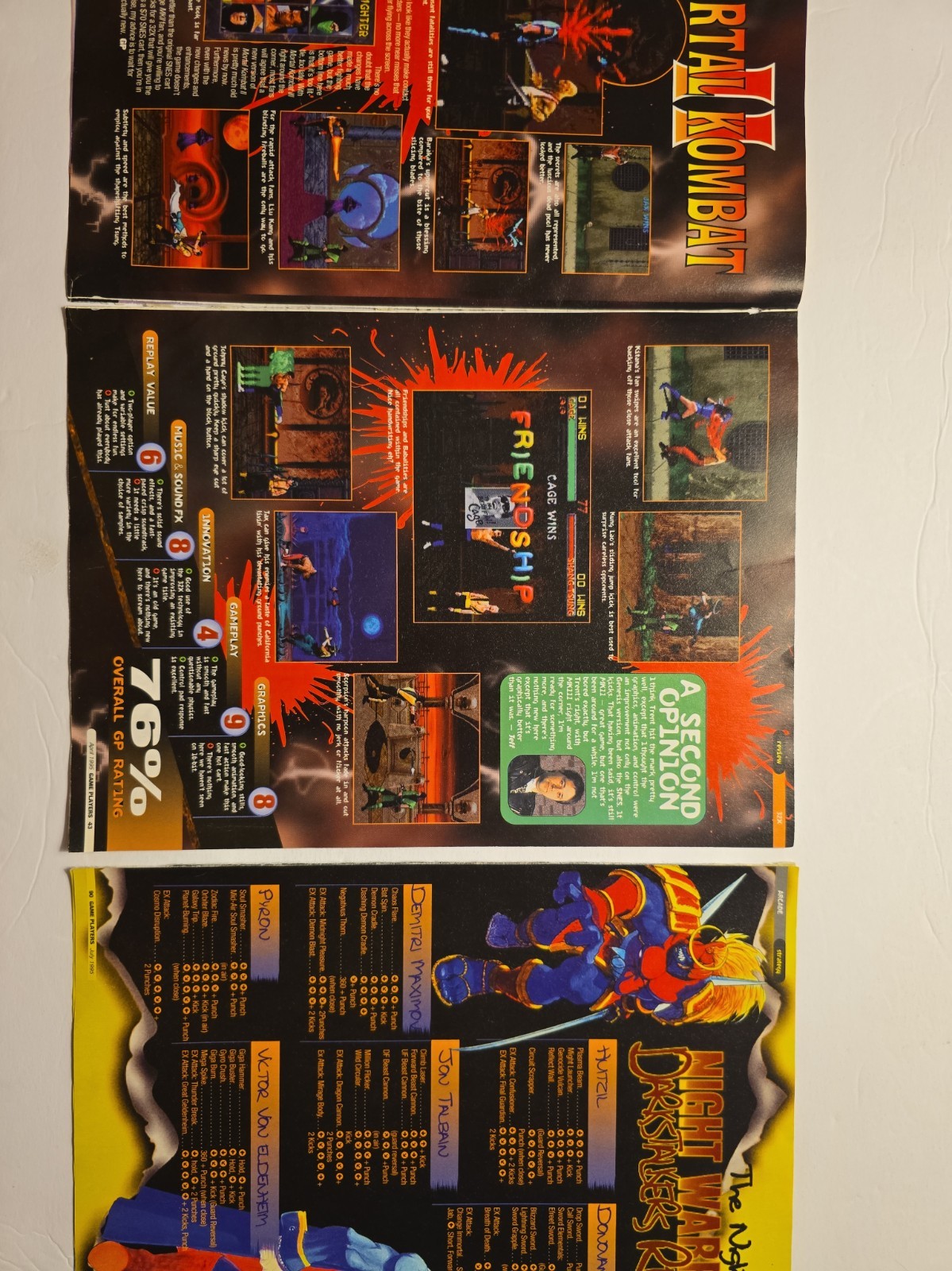 RARE Vintage 1995 Game Players Magazine Complete Insert & Review Block Grail Lot