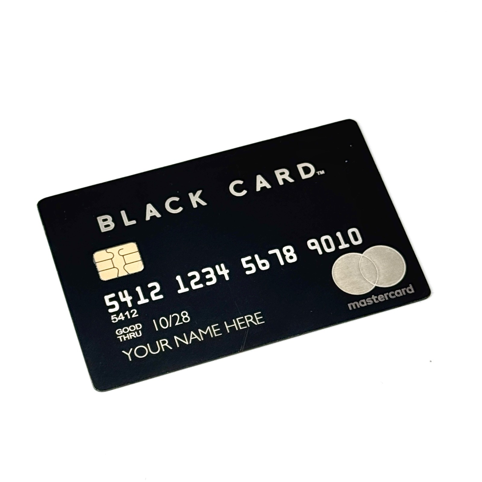 Novelty Black Card Mastercard Metal Style Prop Display Collectible Credit Card