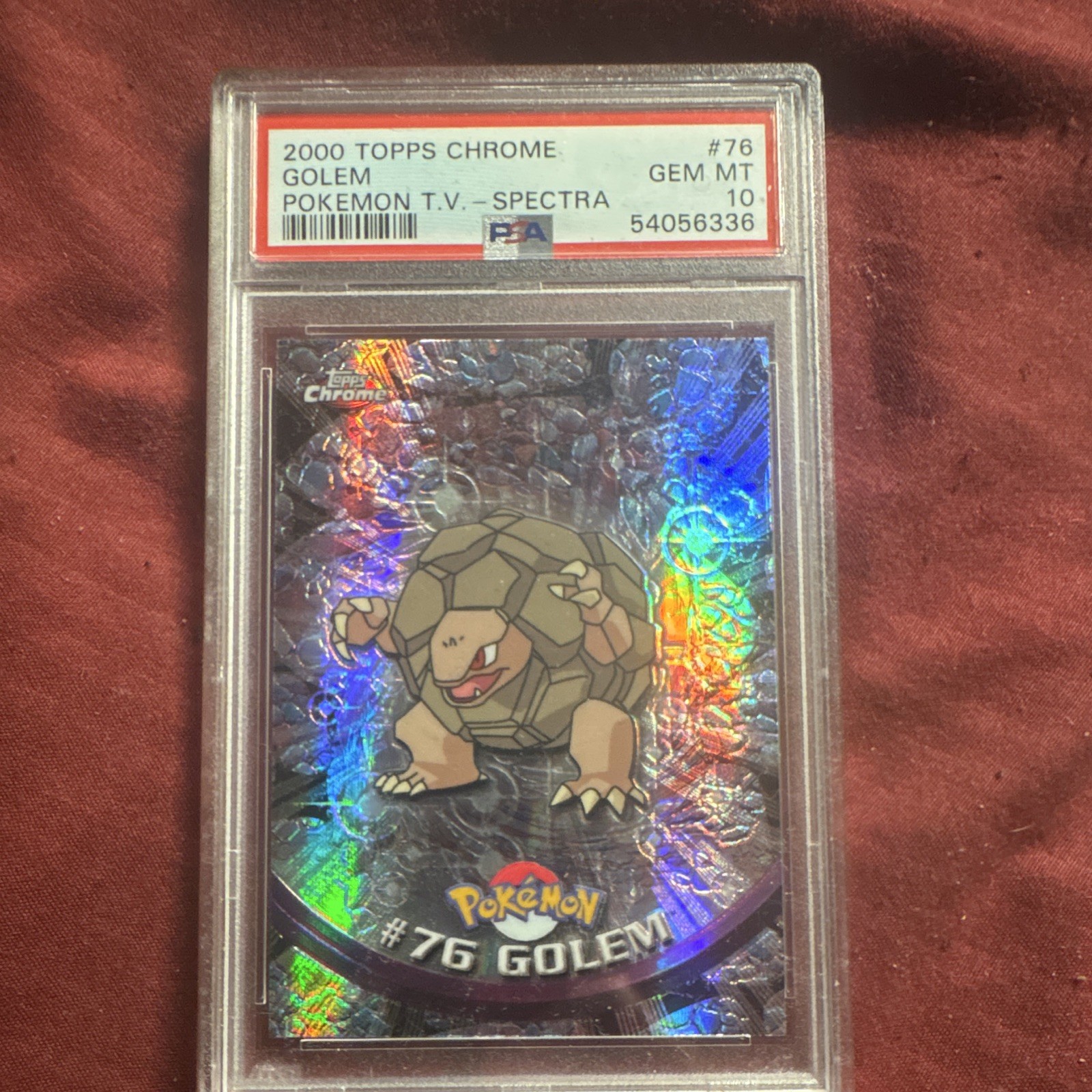 Topps 2000 Topps Chrome Pokémon TV Spectra #76 Golem PSA 10 54056336 pop 13