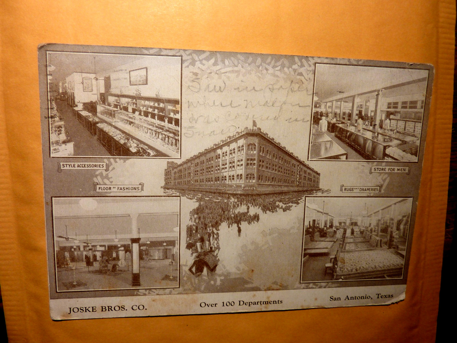 JOSKE BROS.CO.  SAN ANTONIO-TEXAS - POSTCARD-1930