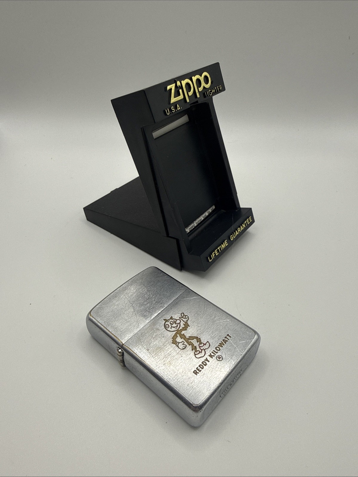 RARE - VINTAGE REDDY KILOWATT ADVERTISING ZIPPO LIGHTER - US