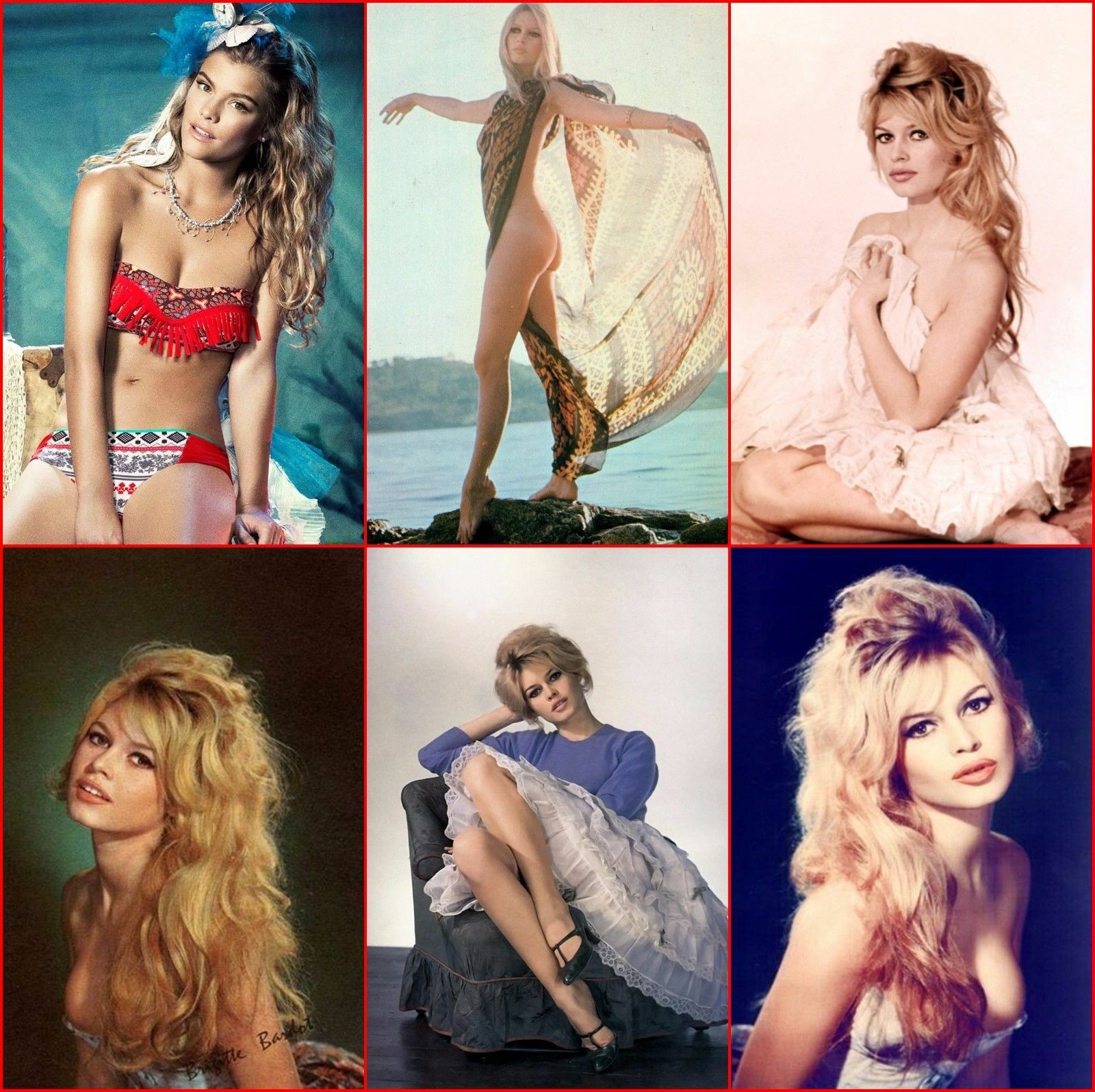Brigitte Bardot 6 pices 4x6 Picture Celebrity Print