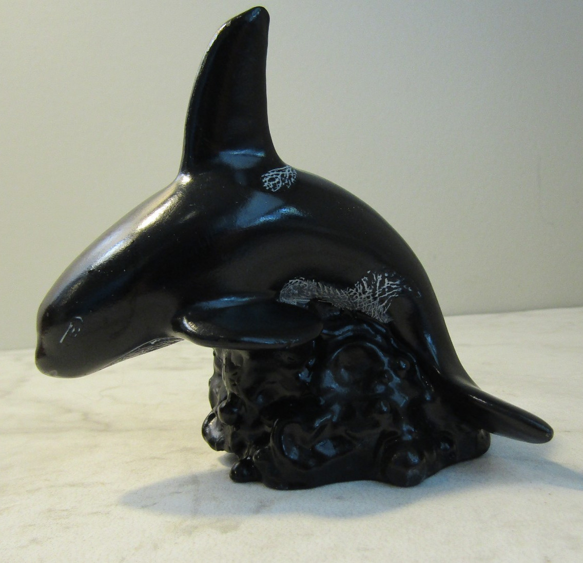 Vintage Black Stone Orca Killer Whale Crafted in Canada