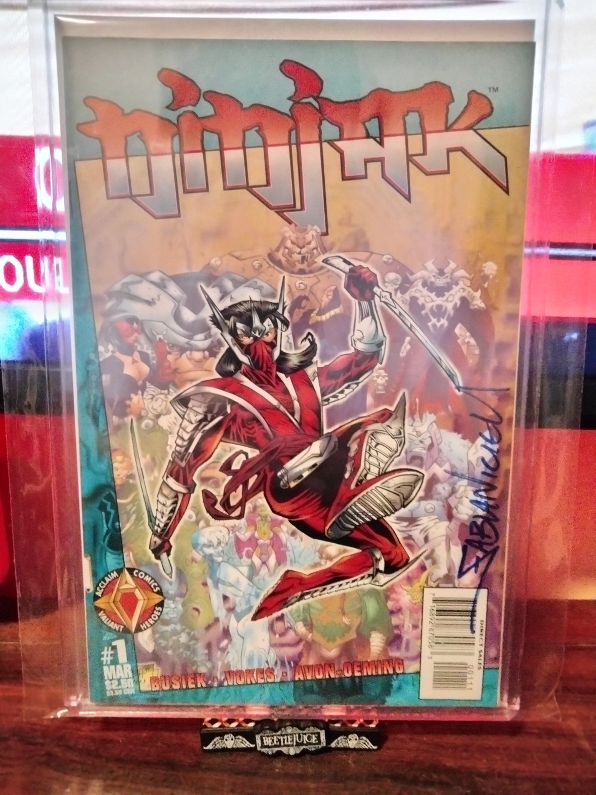 Ninjak #1 Signed By Fabian Nicieza (1997) 1st Print Comic Book (Acclaim Valiant)