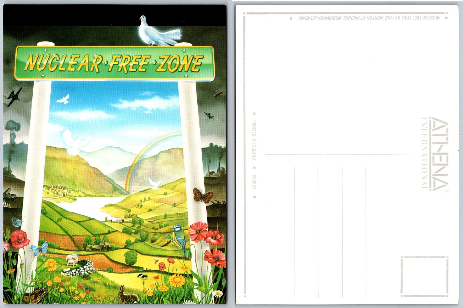 Continental Nuclear Free Zone Landscape Postcard