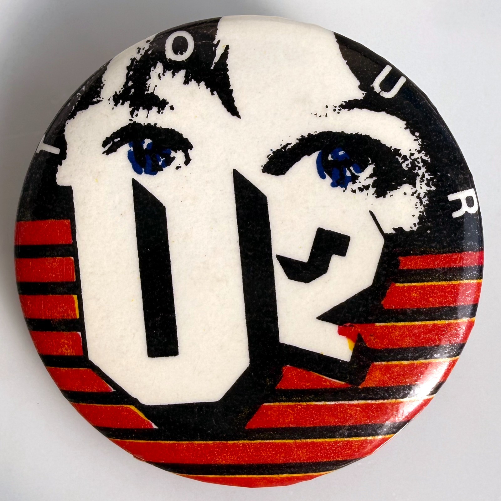 RARE Vintage 1980s  U2 Tour pin 1.25\