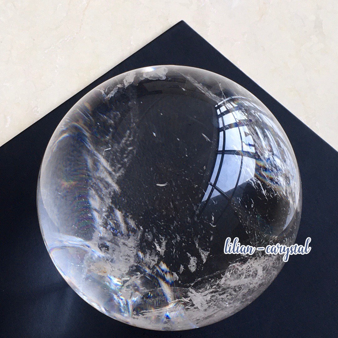 15LB  Natural transparent quartz ball crystal spiritual energy repair