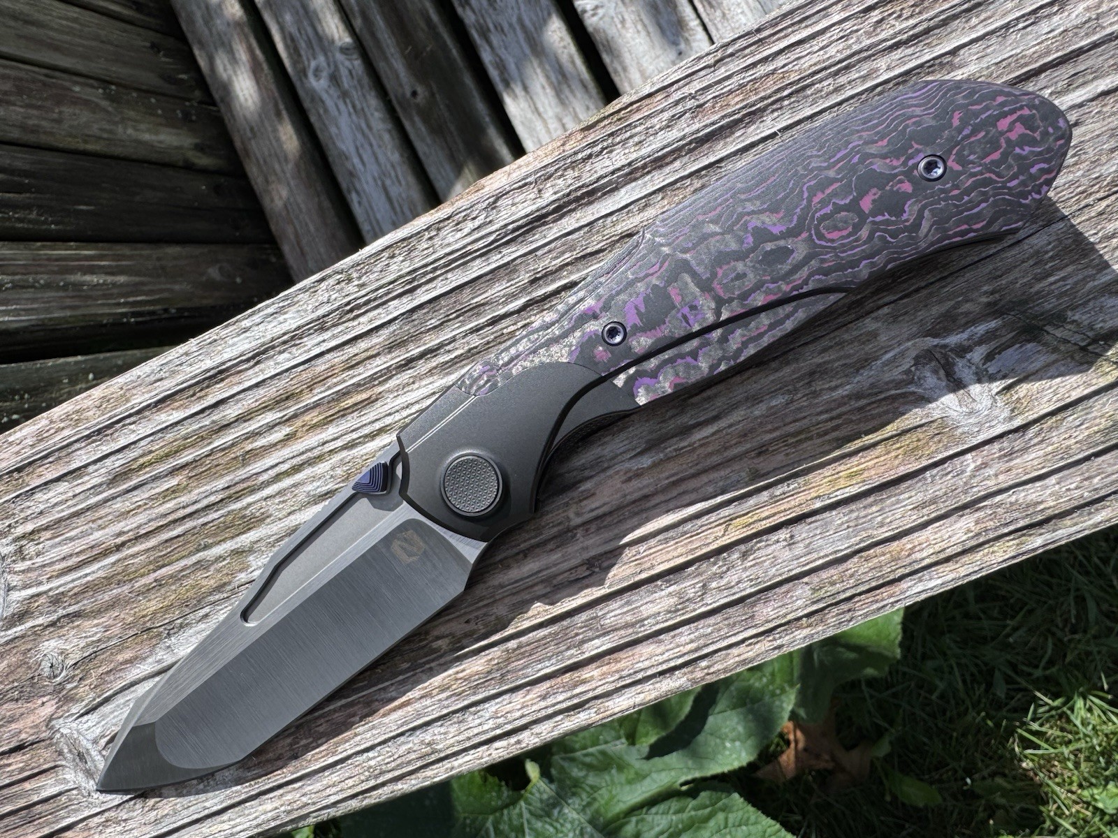 Null Knives Vandal Vanax Black Titanium Purple Haze Carbon Fiber 