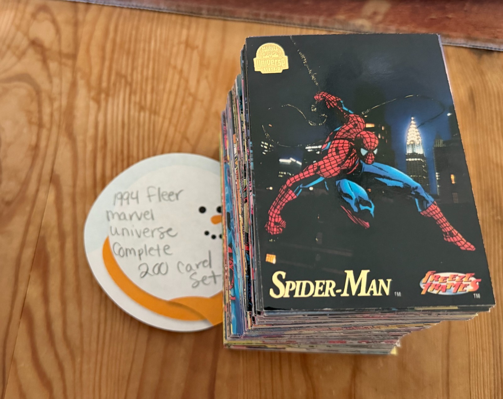 1994 Marvel Universe 5 Complete 200 Base Card Set w/ Spiderman Wolverine Venom