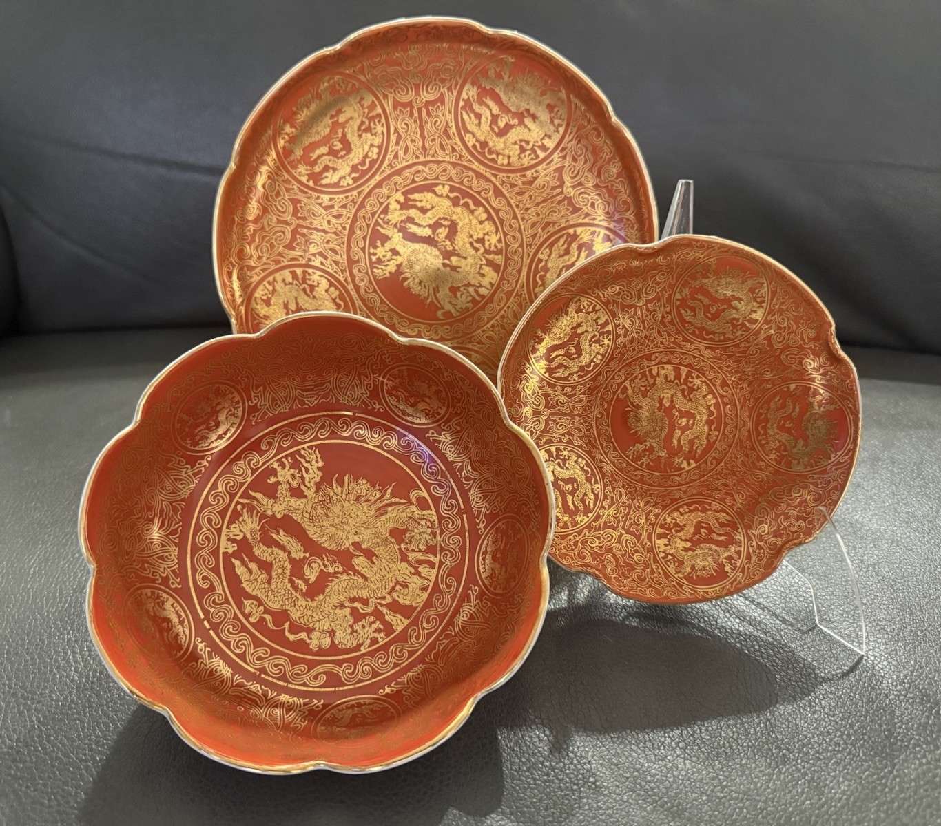 Set/3 VNTG 1970’s Qing Dynasty-Mid-20th Century Chinese Porcelain 2 Plates&Bowl