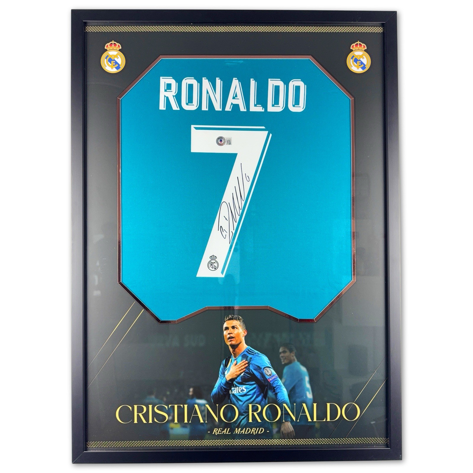 Cristiano Ronaldo Signed & Framed Jersey - Authentic Beckett COA - Auto Real Mad