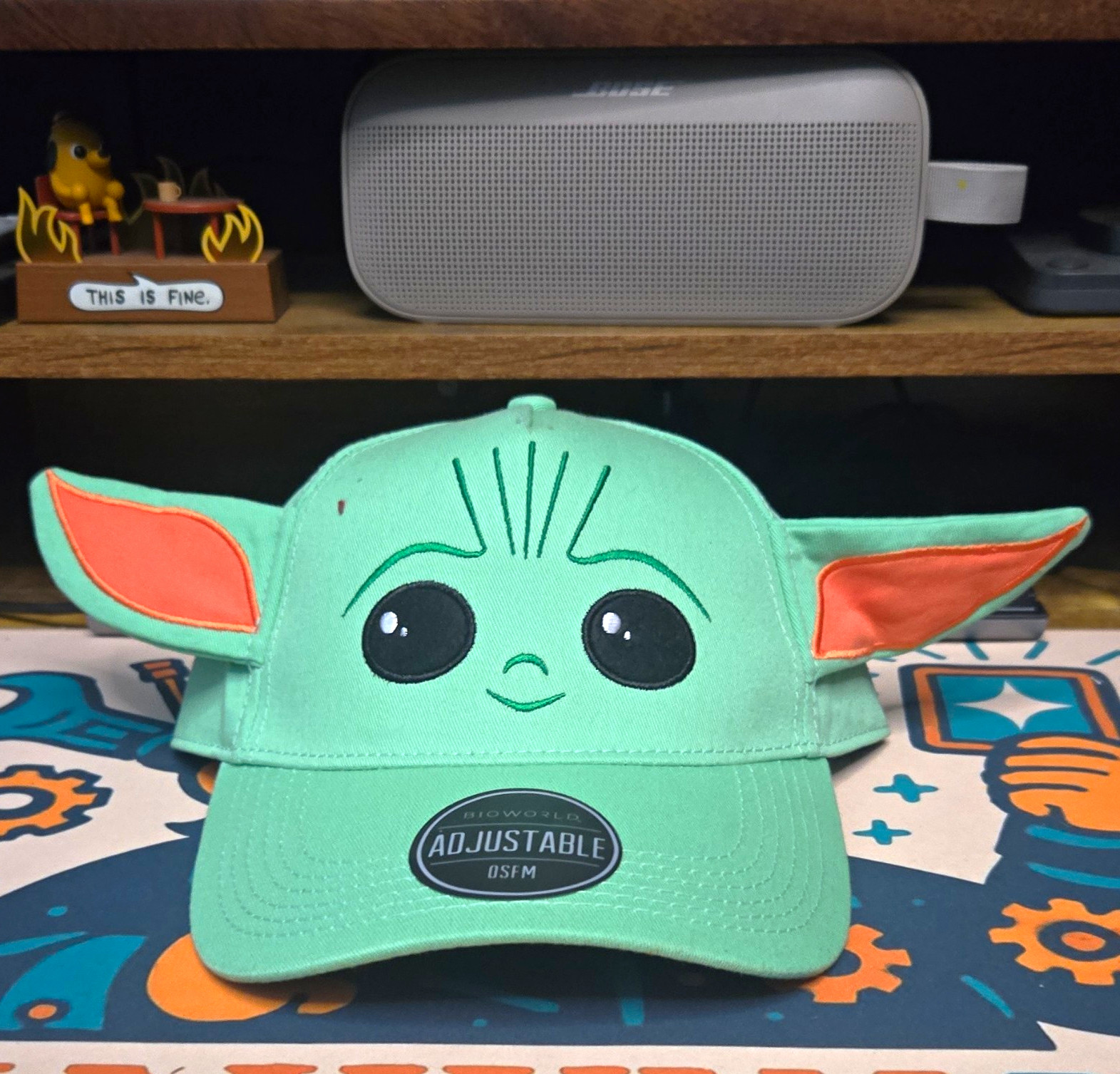 Bioworld Star Wars Grogu The Child Green Adjustable Baseball Cap One Size