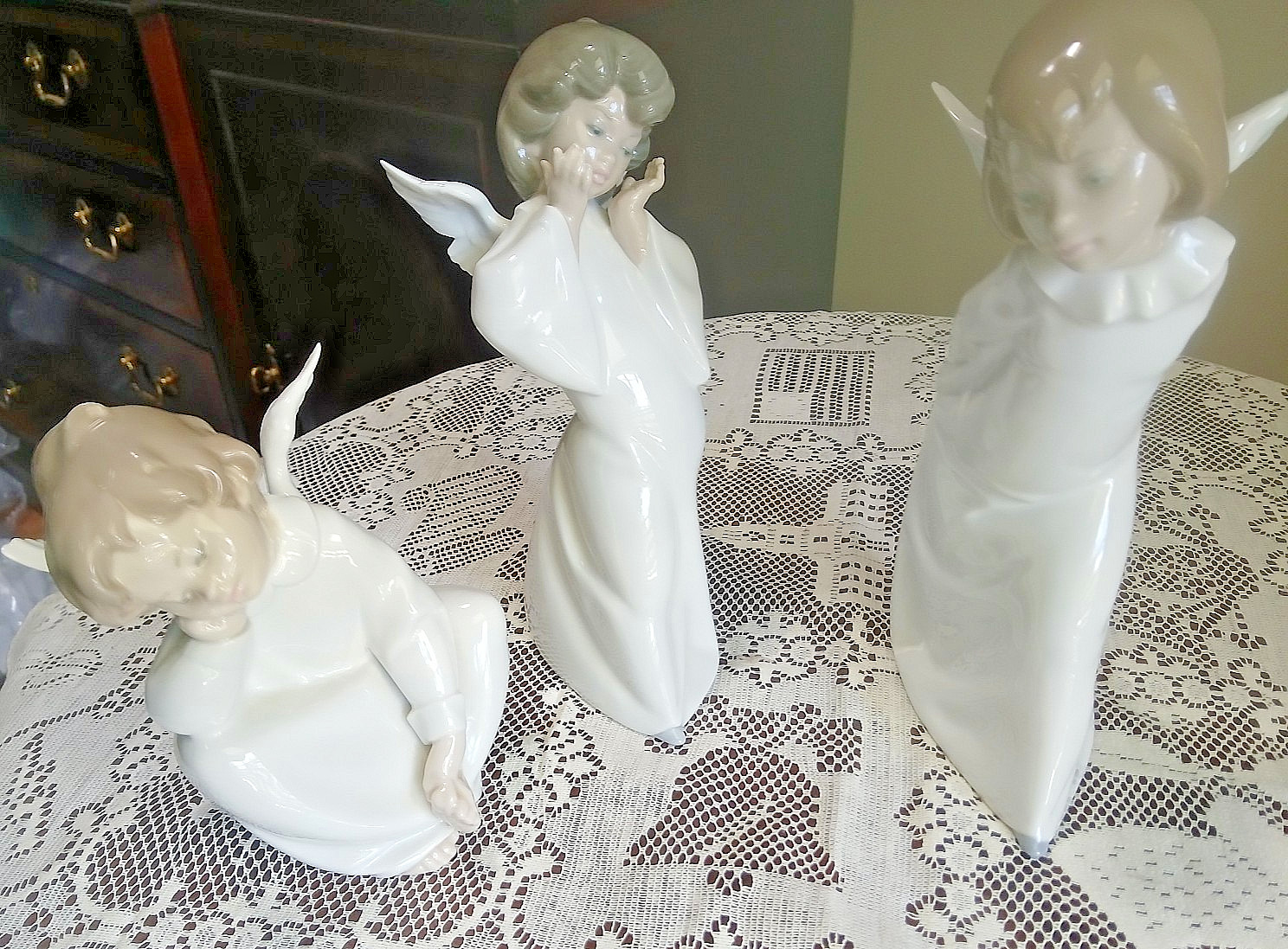 Lladró Angel Figurines – Set of 3 – Retired #4959 #4960 #4961 – Hand Made in Spa