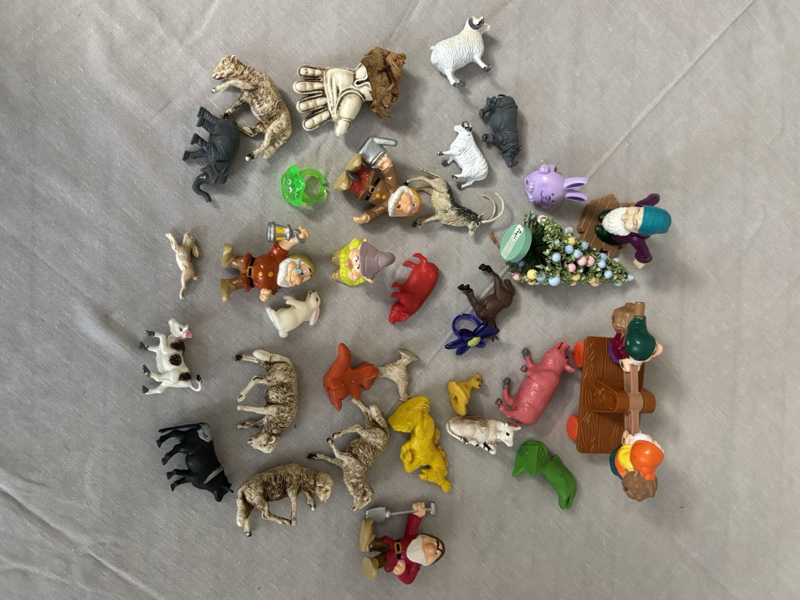 Vintage Junk Drawer Lot Unique Collectible Retro Disney Toys Animals Minis