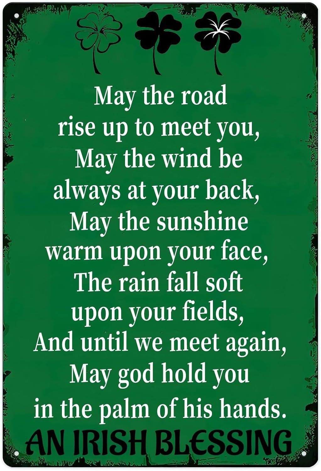 An Irish Blessing Vintage Tin Metal Signs Home Décor May The Road Rise Up To Mee