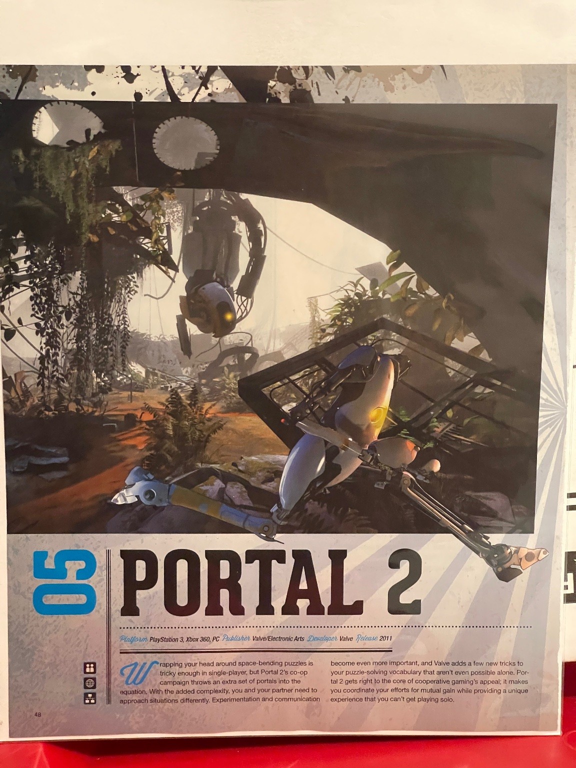 Portal 2 Video Game Magazine Ad Review Page 2011 PS3 Xbox 360 PC Valve