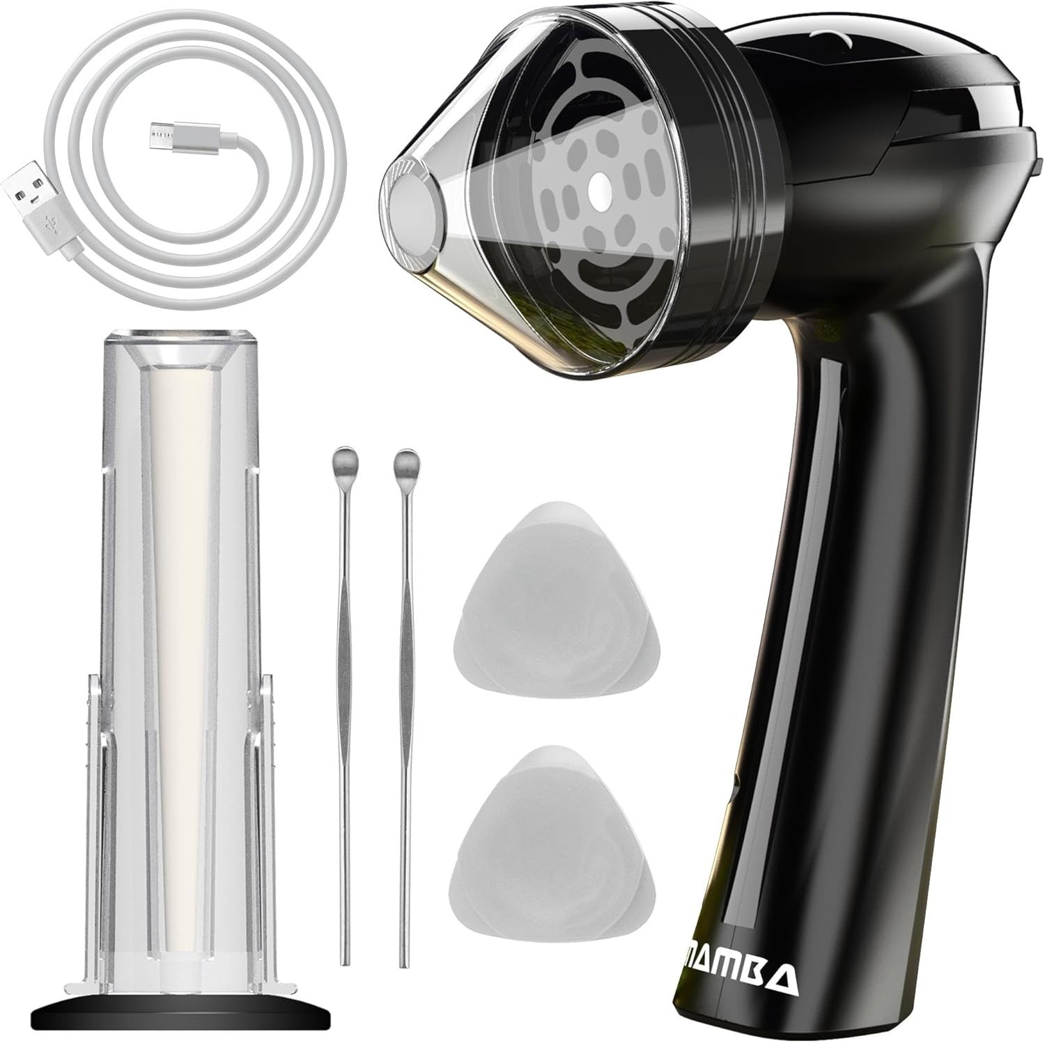 Mamba Electric Spice Grinder 2g USB Rechargeable Easy Use Black