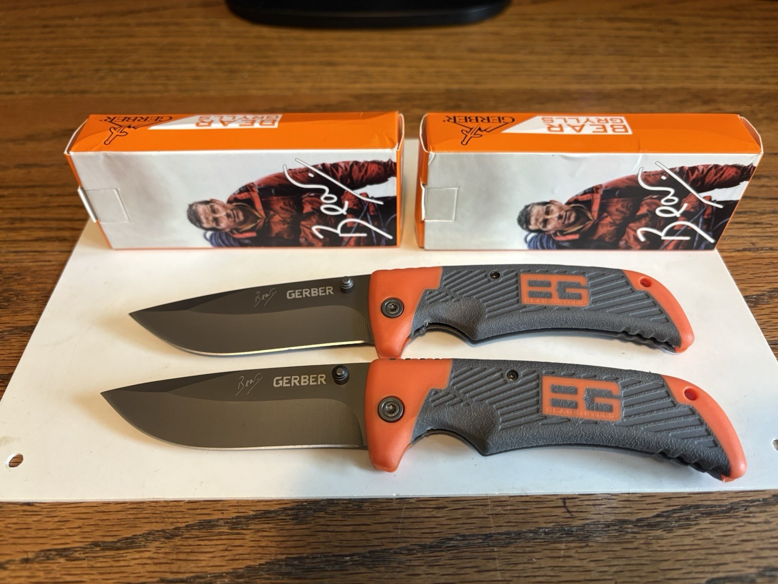 2-Gerber Bear Grylls Scout Knife 30-000386  Drop Point NIB 3.25” BL. L-2BG
