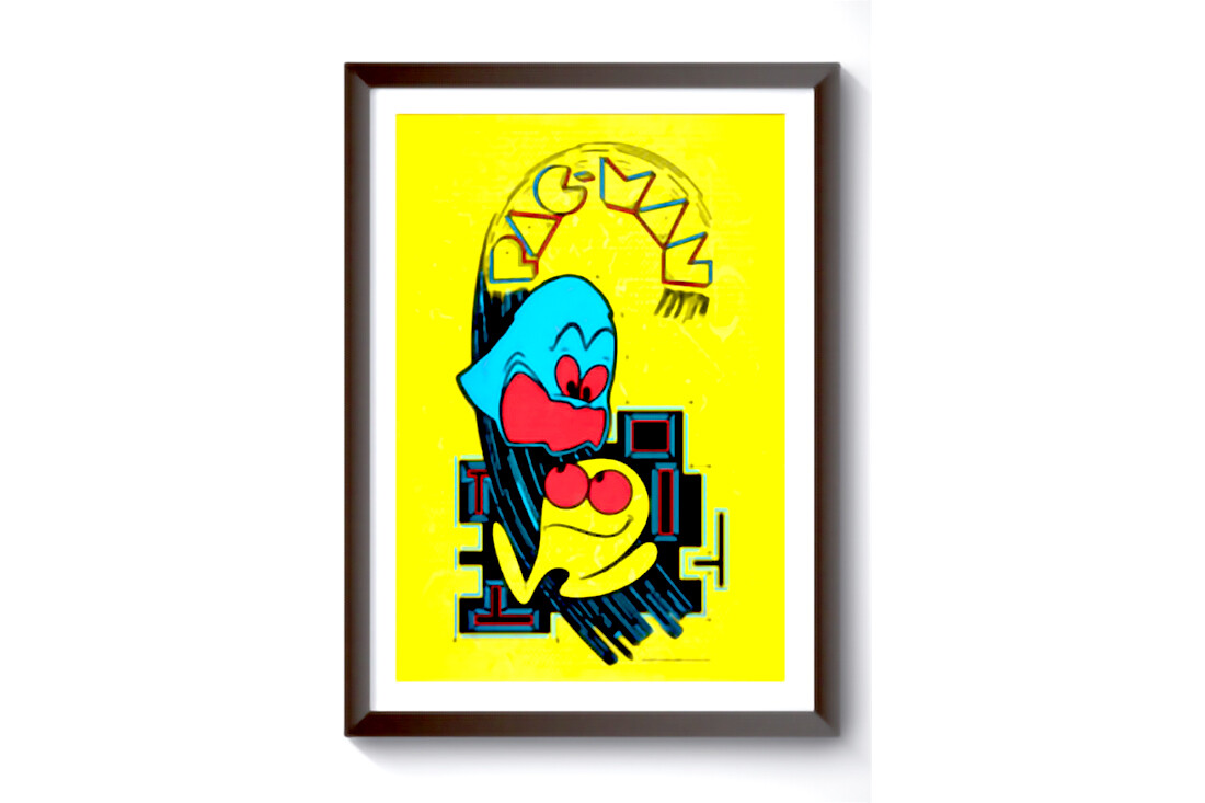 Pac-Man  wall art - Cool retro poster 