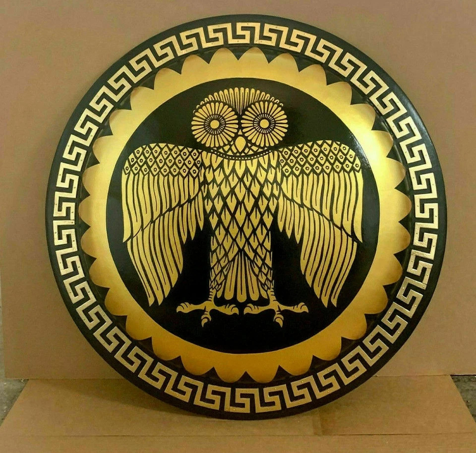 Owl Shield Athenian Owl Authentic Greek Hoplite Shield Viking Round Shield