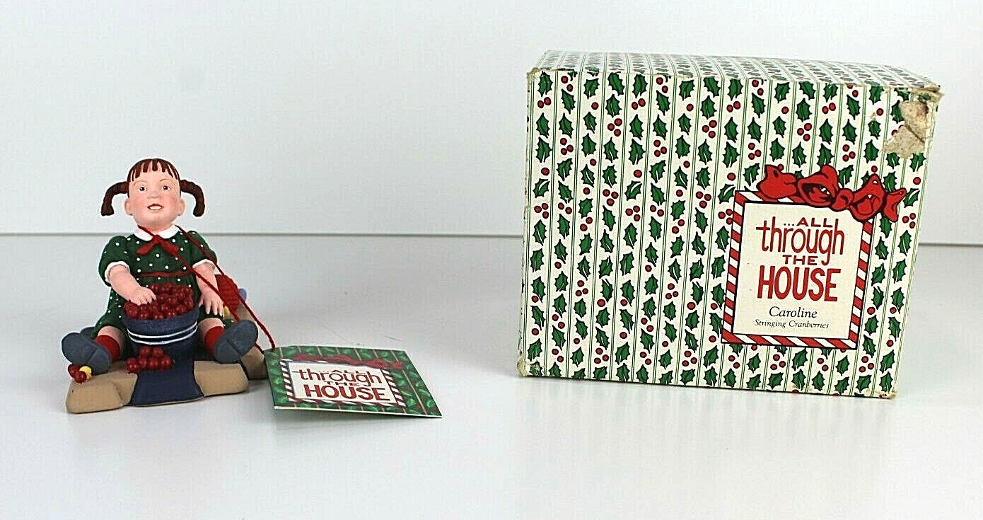 Department 56 ALL THROUGH THE HOUSE Caroline Stringing Cranberries New