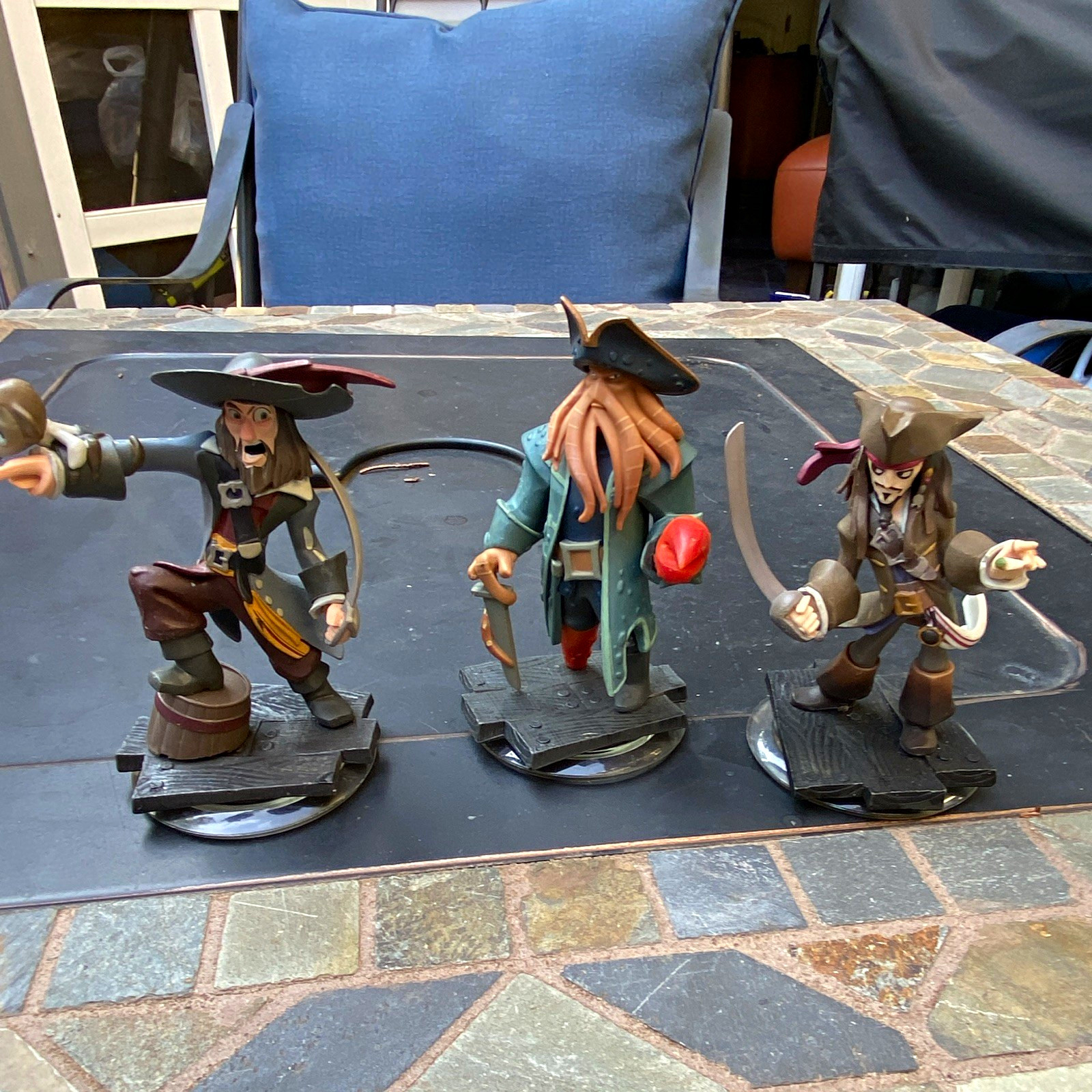 Disney Infinity PS3 Pirates of the Caribbean Figurines Lot of 3 Jack Sparrow