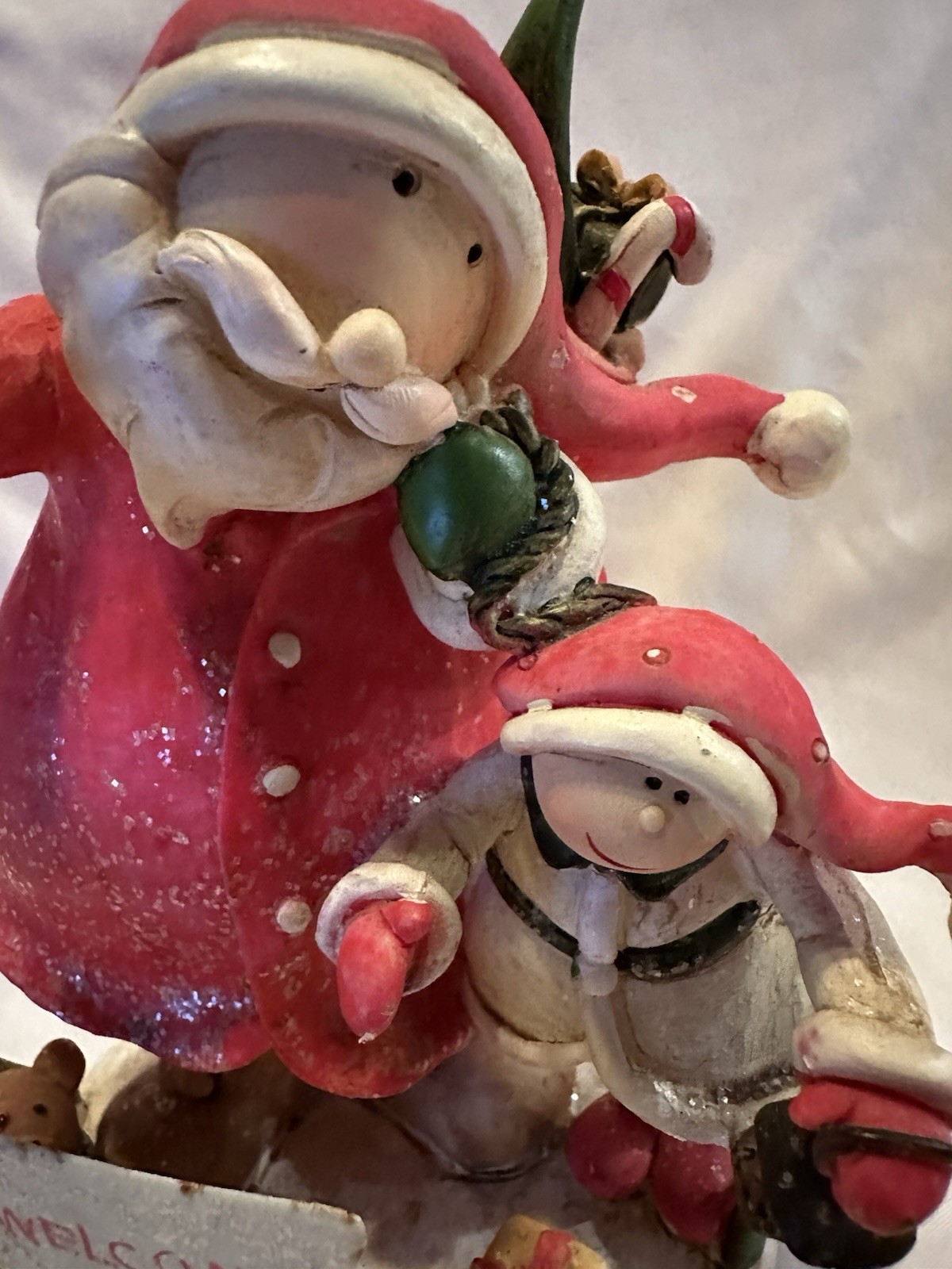 Delton Fine Collections Welcome Santa Holiday Figurine Vintage