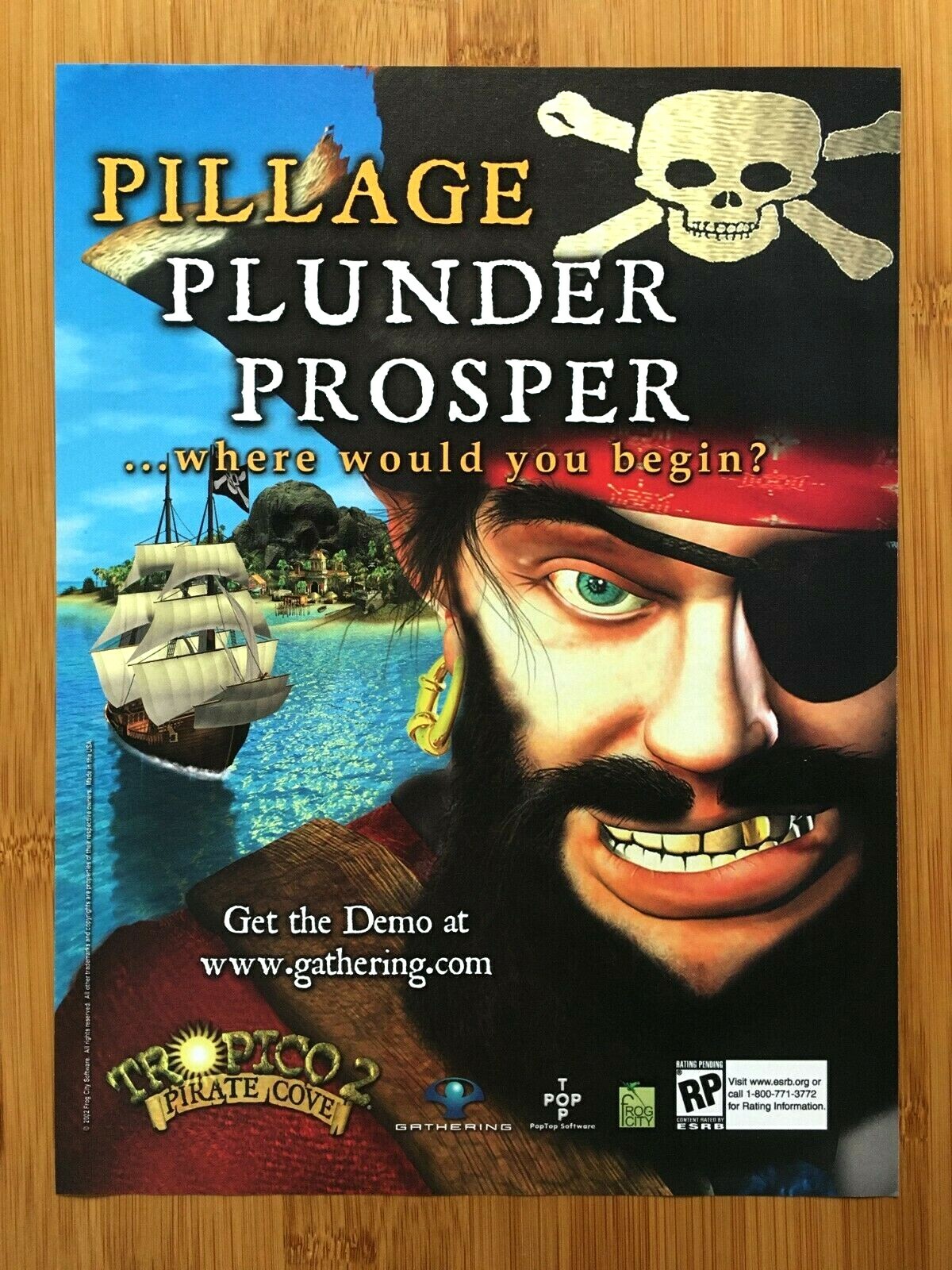 Tropico 2 Pirate Cove PC 2003 Video Game Print Ad/Poster Official RTS Promo Art