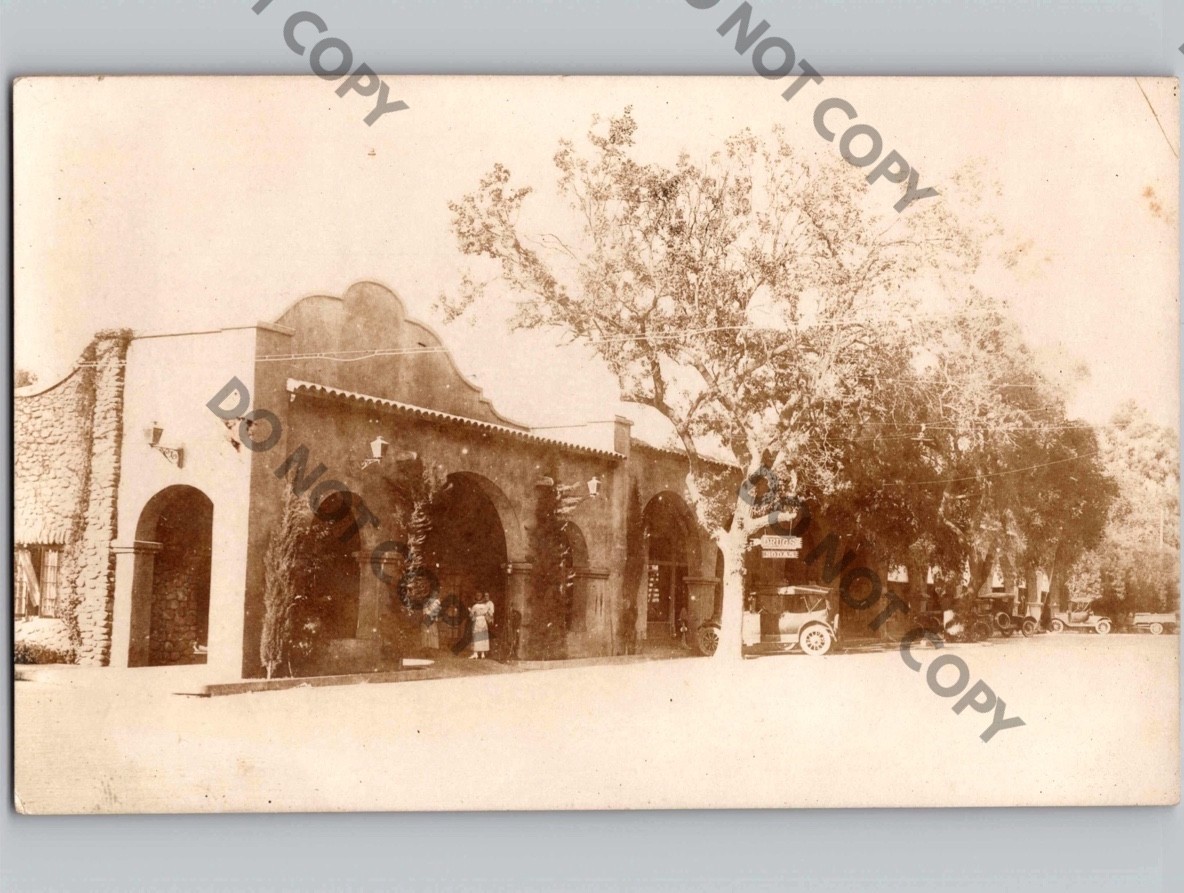 c1910 The Arcade Stores Street View OJAI California CA Ventura County RPPC Photo