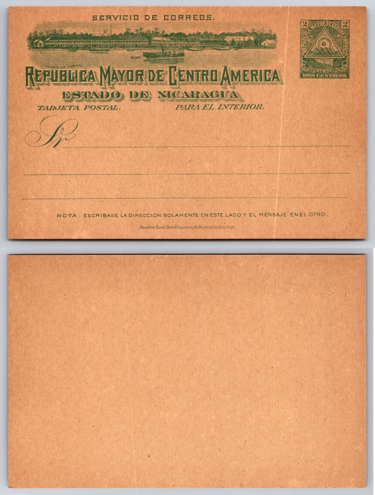 Continental Republica Mayor De Centro America Nicaragua Postcard