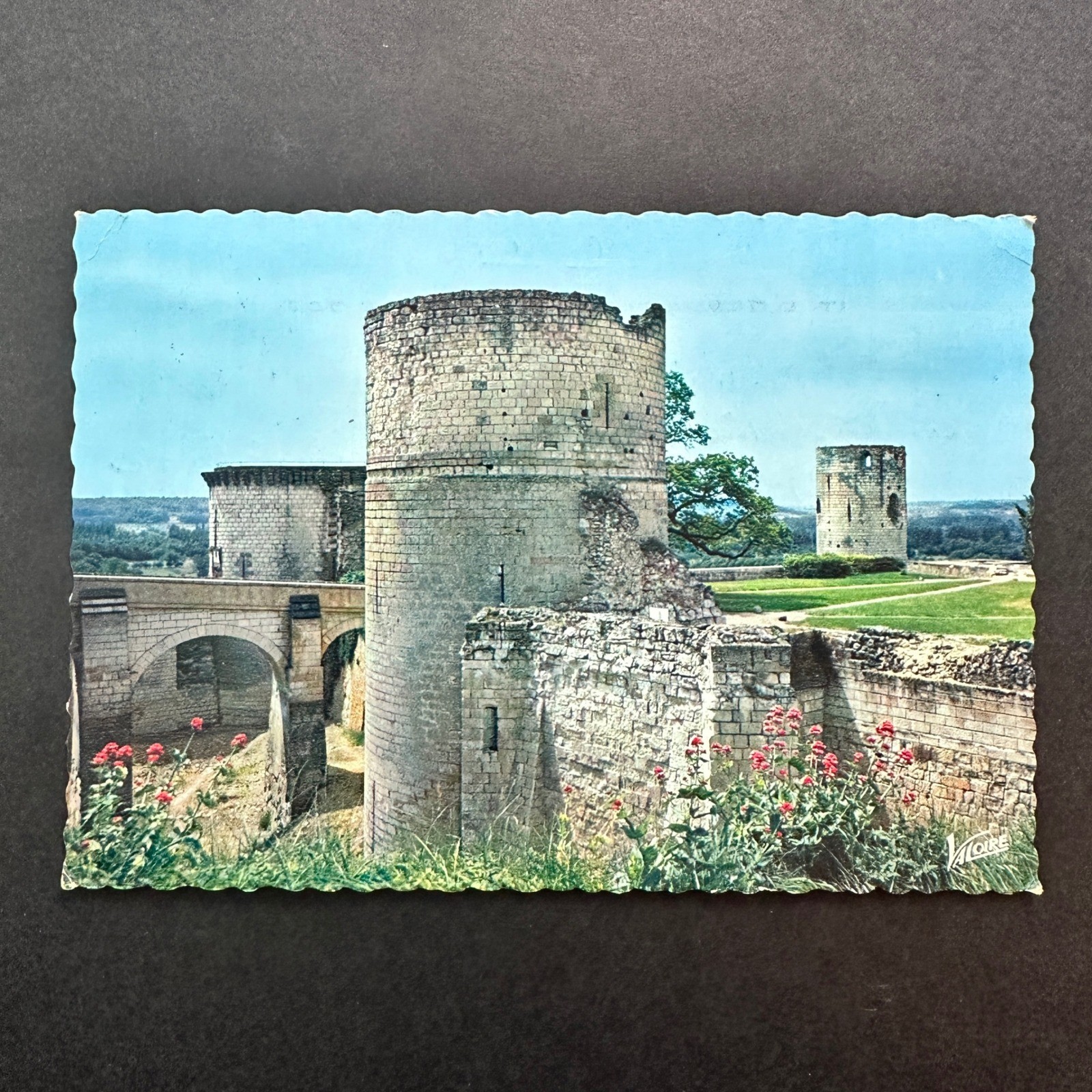 1966 Valoire Postcard Chateau de Chinon France Joan of Arc Val de Loire