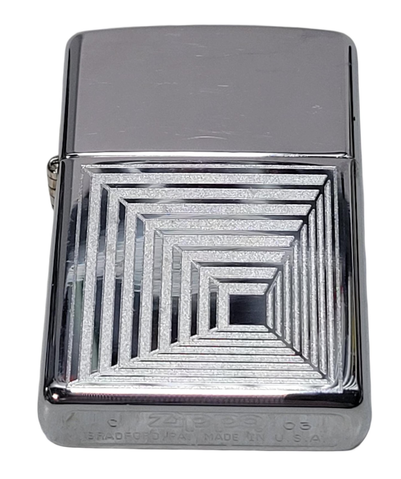 ZIPPO FROSTED ETCH Lighter ELEVATOR SHAFT 2003 Unfired New 
