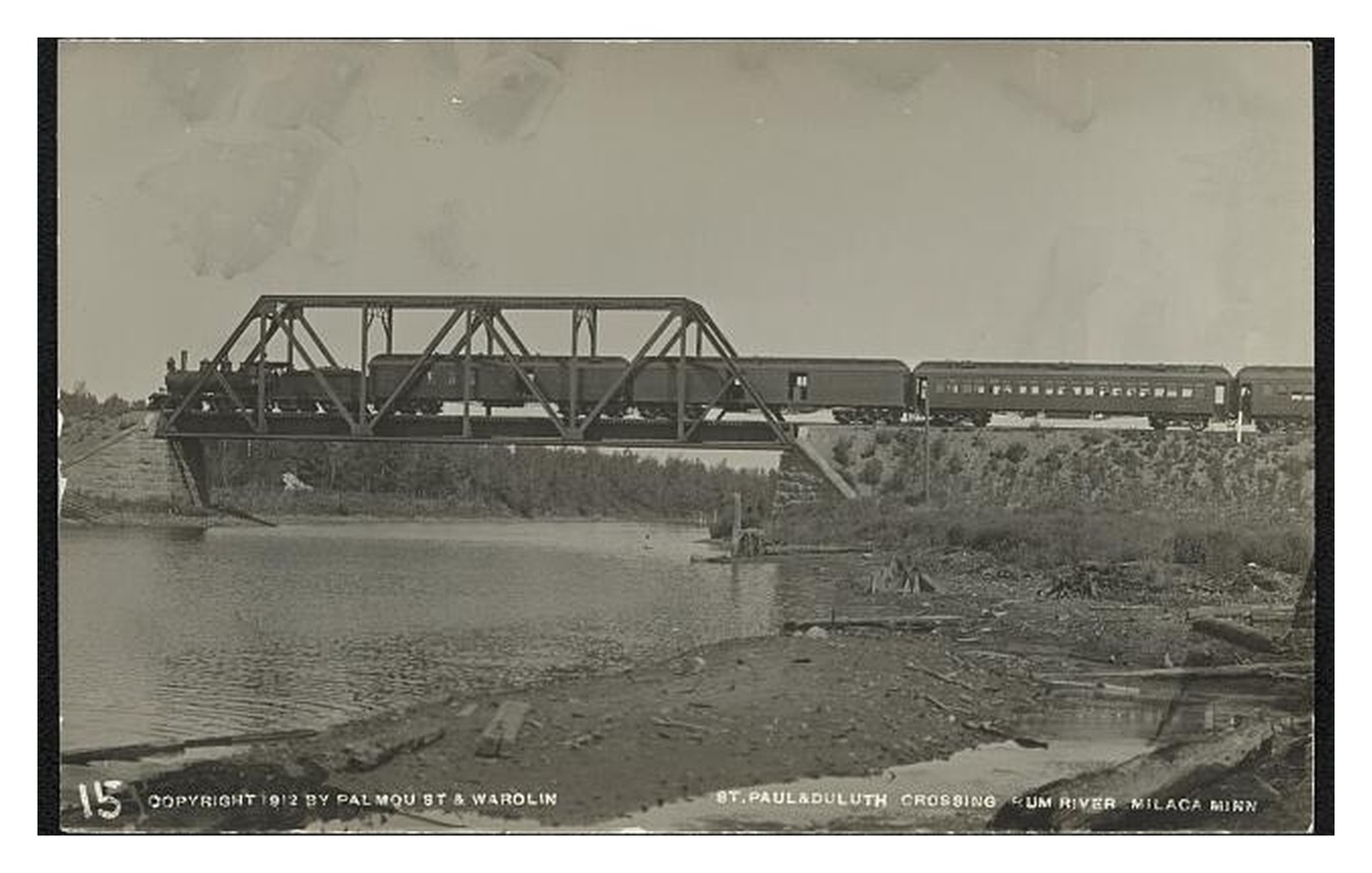 Milaca Minnesota Railroad Bridge Standard Postcard