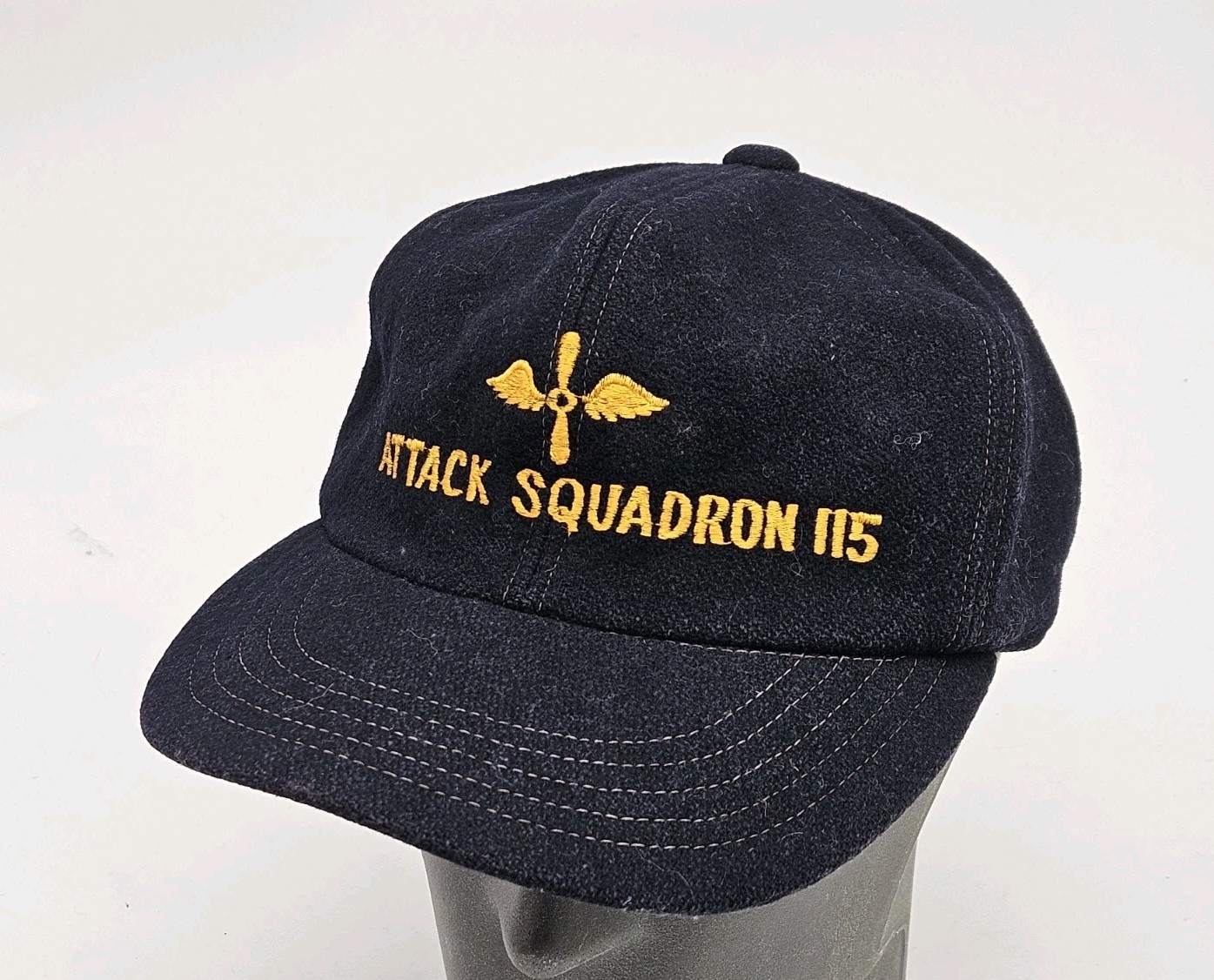 Vintage Vietnam War Attack Squadron 115 US Navy USN Blue Wool Hat Korea? 50s 60s