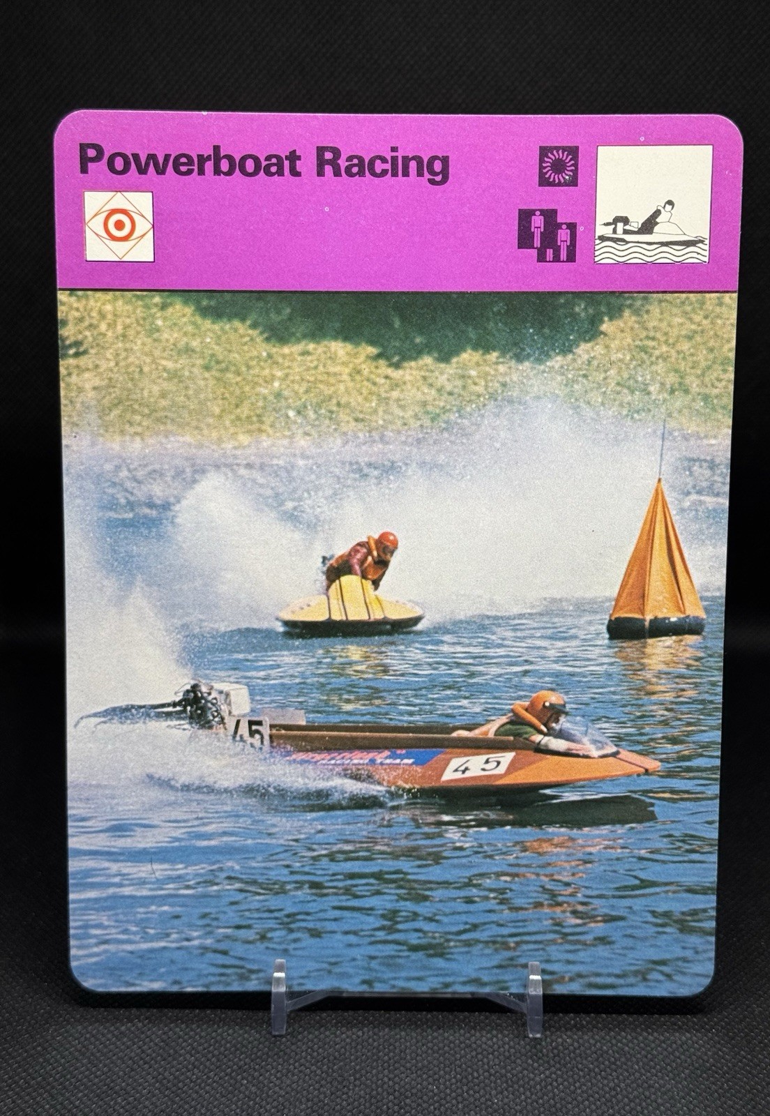 1977-79 Sportscaster Card, #08.19 Powerboat Racing