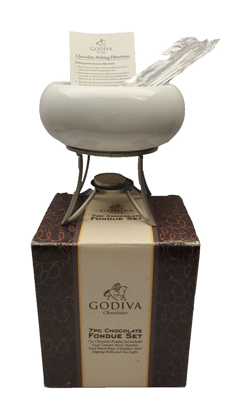 Godiva Chocolatier 7 Pc Chocolate Fondue Set 