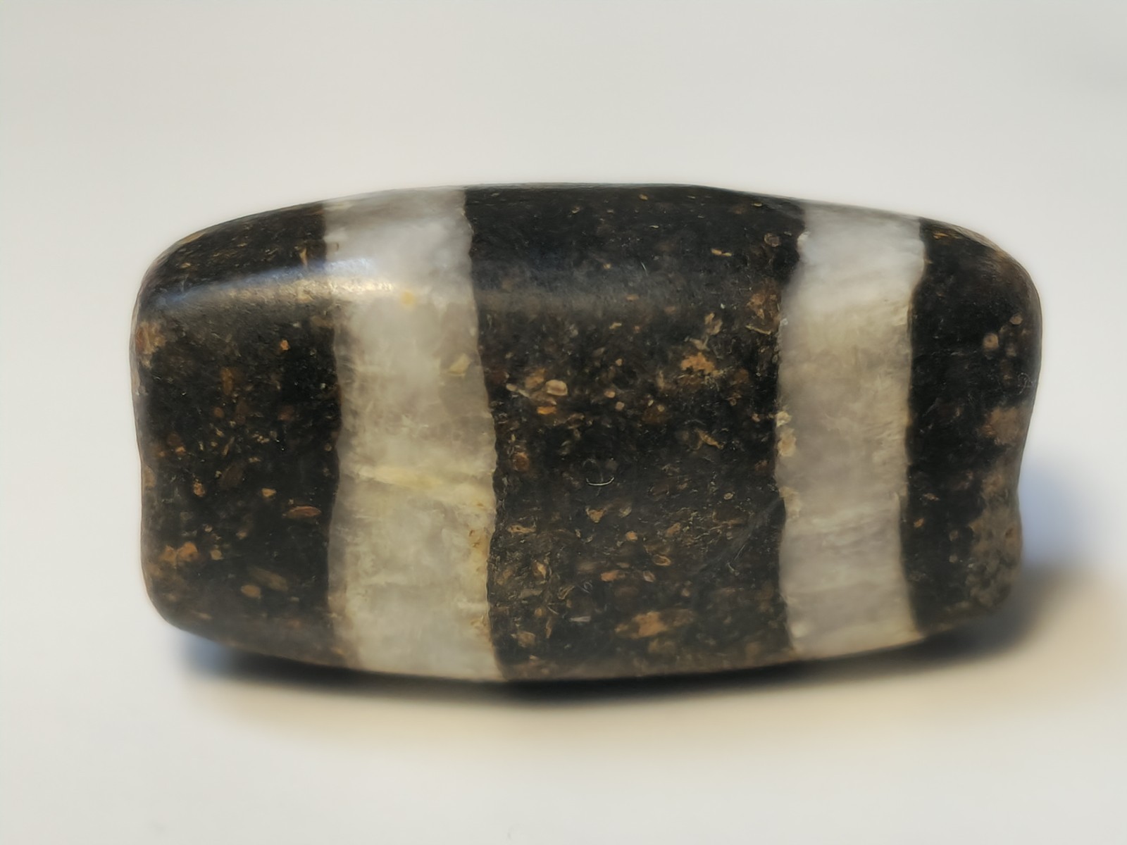 ANCIENT RARE INDUS 2 LINE JASPER TABULAR STONE BEAD