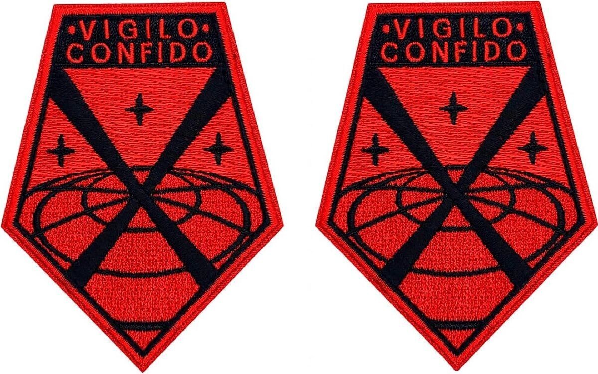 X-COM VIGILO CONFIDO EMBROIDERED MORALE PATCH | 2PC  HOOK BACK 3.5\