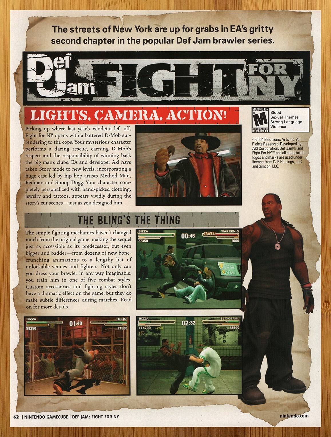 2004 Def Jam Fight for NY GCN Nintendo Gamecube Print Ad/Poster Retro Promo Art