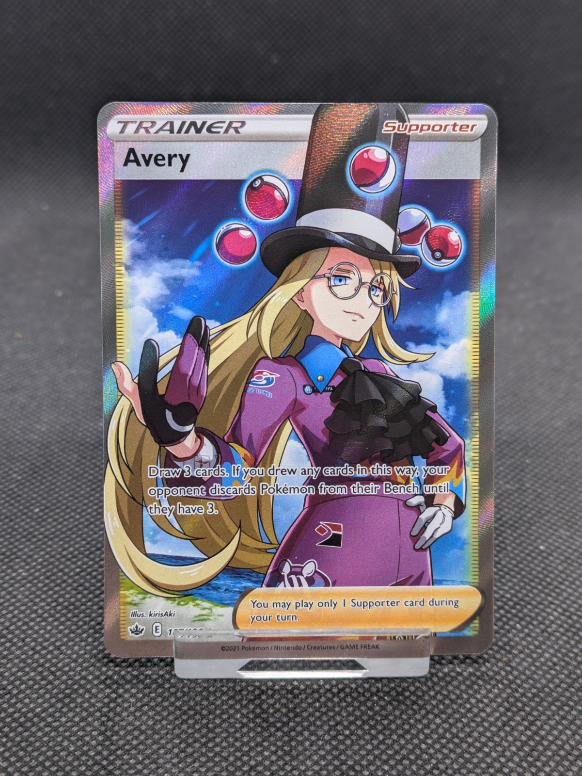Pokemon Card Avery 187/198 Ultra Rare Chilling Reign MINT 