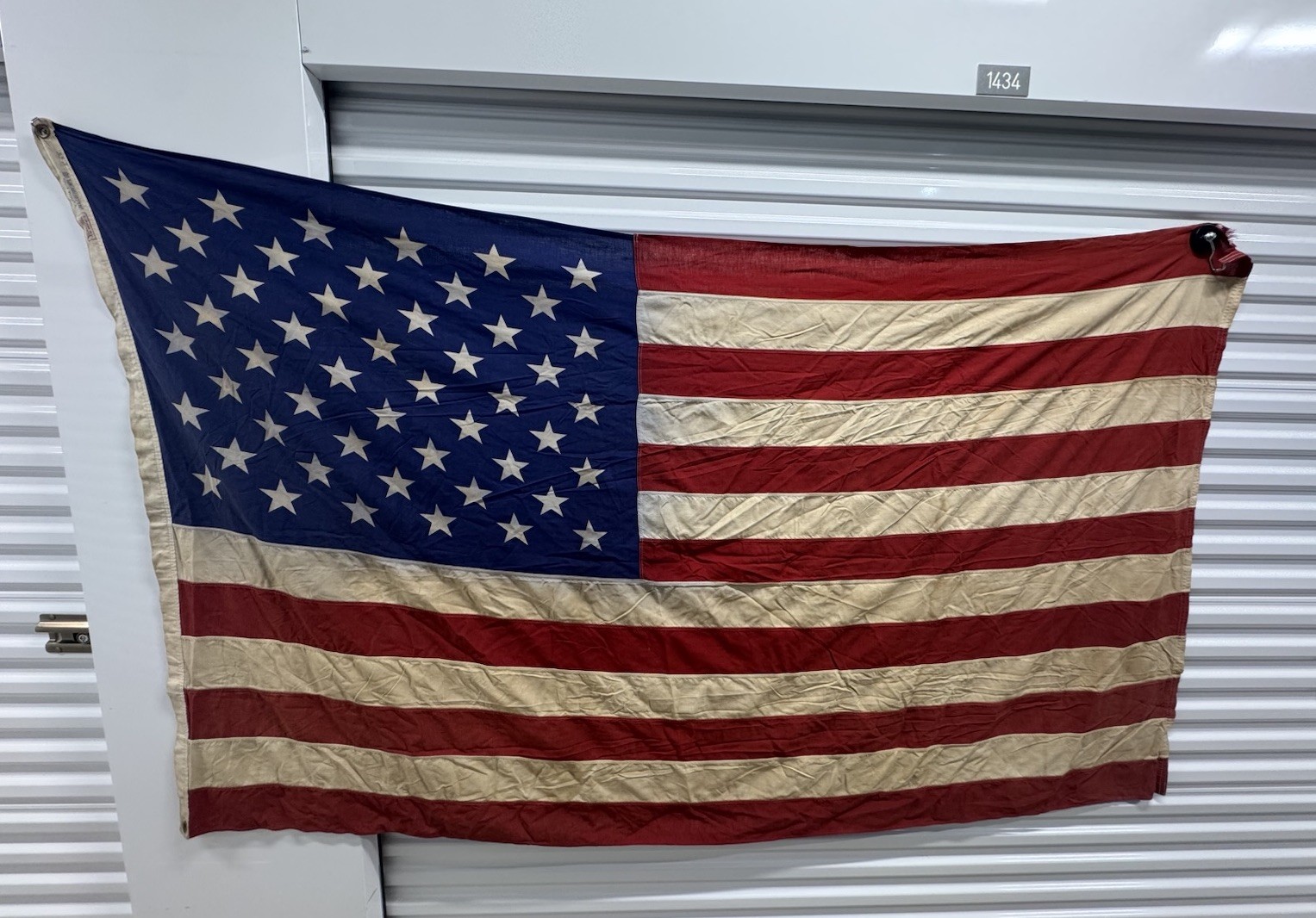 Vintage Storm King Cotton American Flag 50 Stars 5”x 8” WPL 1721