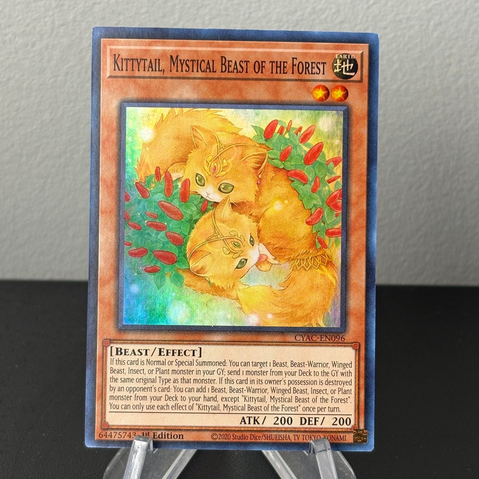 Yu-Gi-Oh Kittytail, Mystical Beast of the Forest 2020 Cyberstorm Access KONAMI