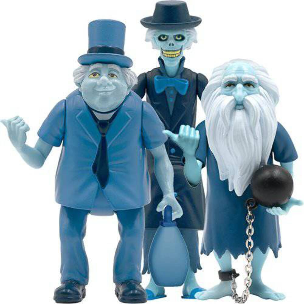 Super7 Haunted Mansion Hitchhiking Ghosts 3 3/4-Inch ReAction Figure Set of 3 -