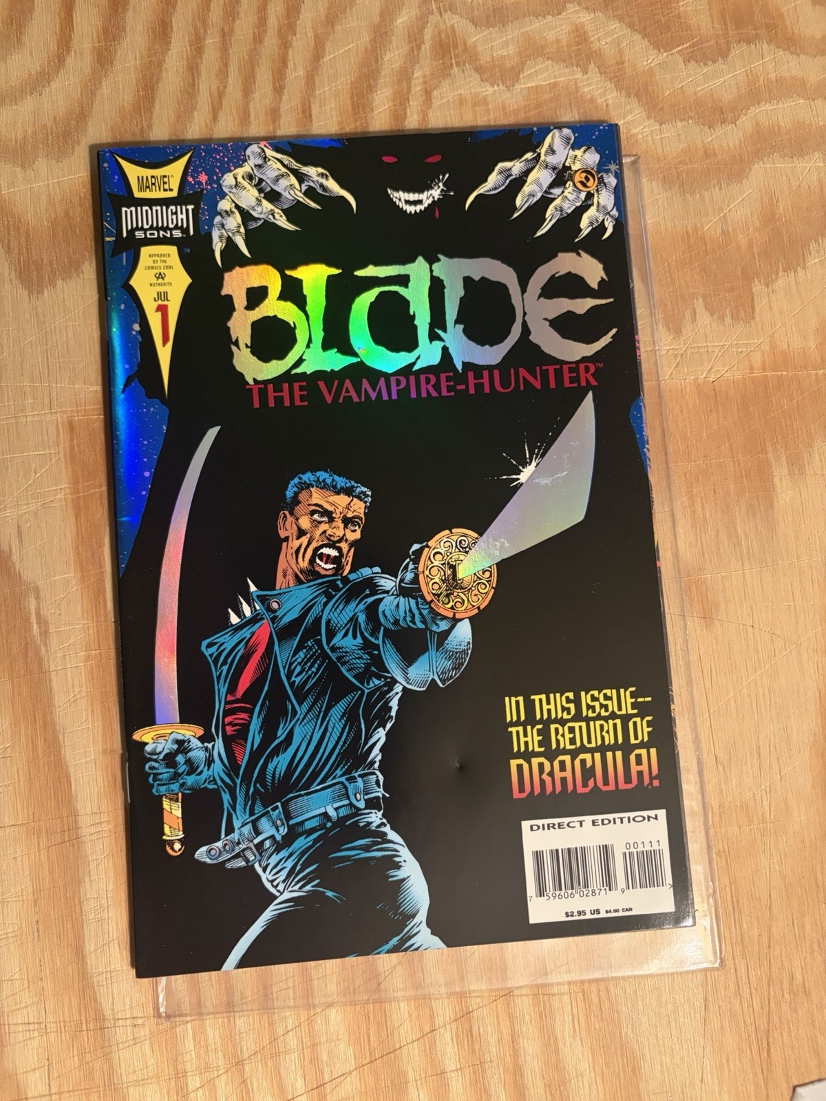 BLADE: THE VAMPIRE HUNTER #1 And #2 Lot Marvel Comic  Holochrome Cover