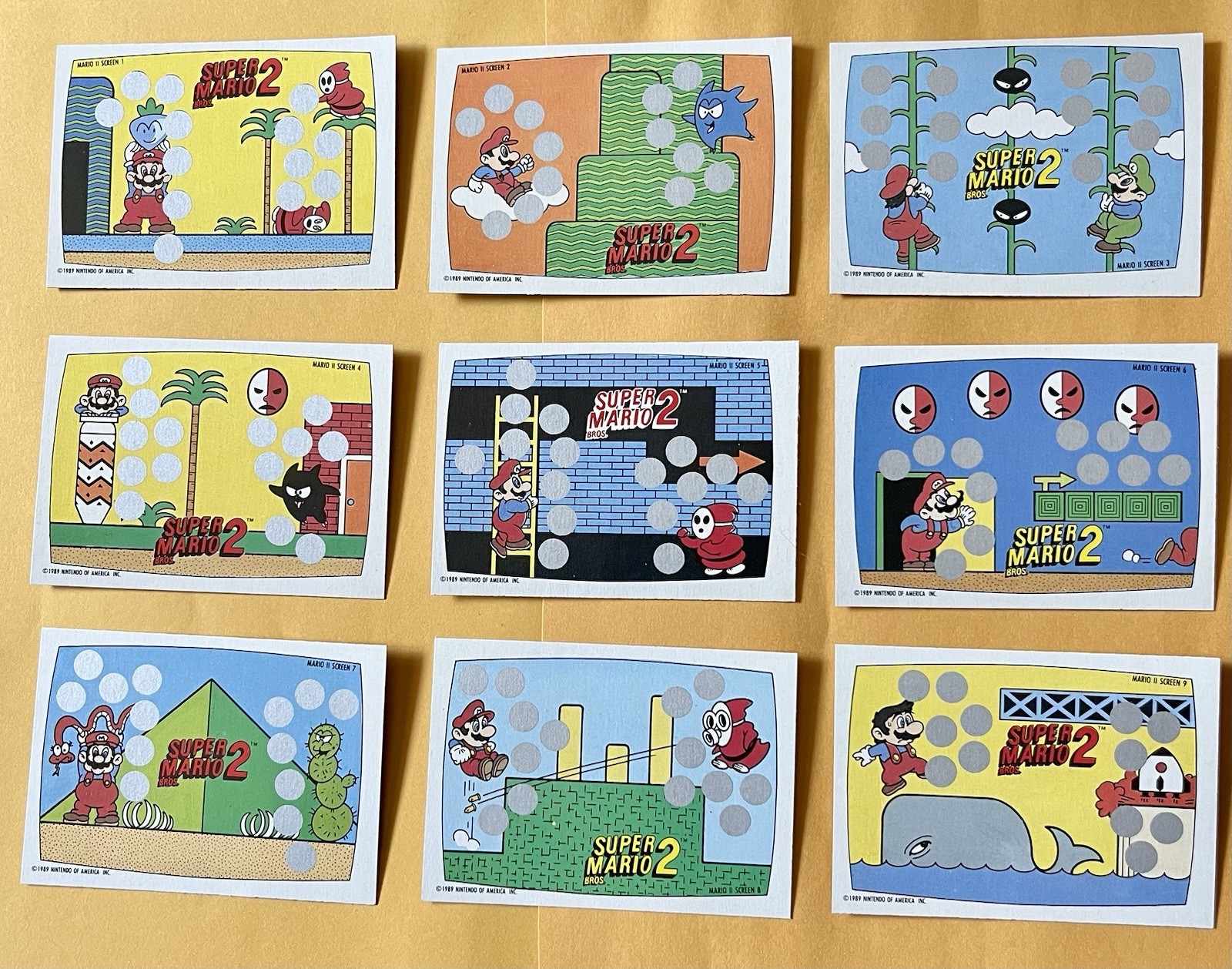 1989 O-PEE-CHEE Nintendo Series 2-UNSCRATCHED-Set Of 36 RARE
