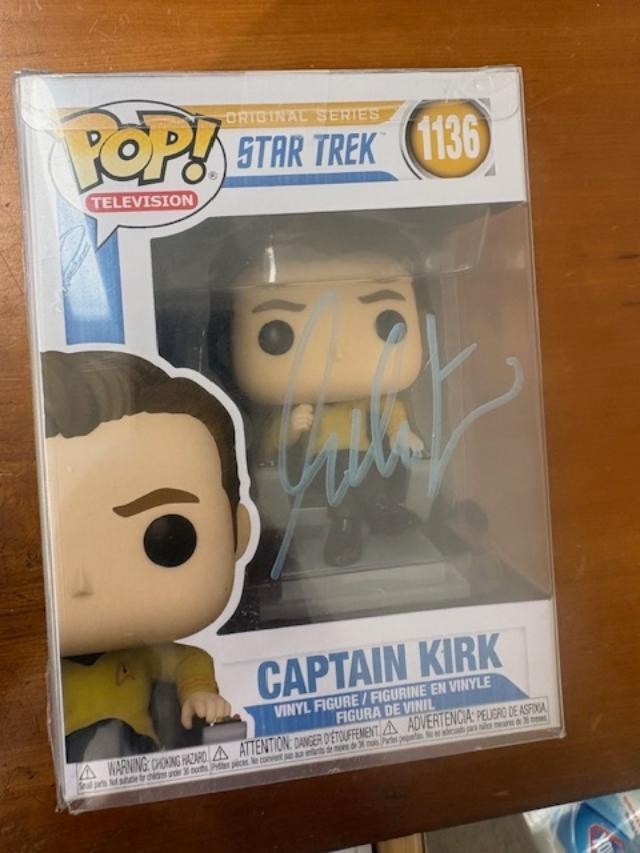 Captain Kirk Funko 1136 Signed by William Shatner 