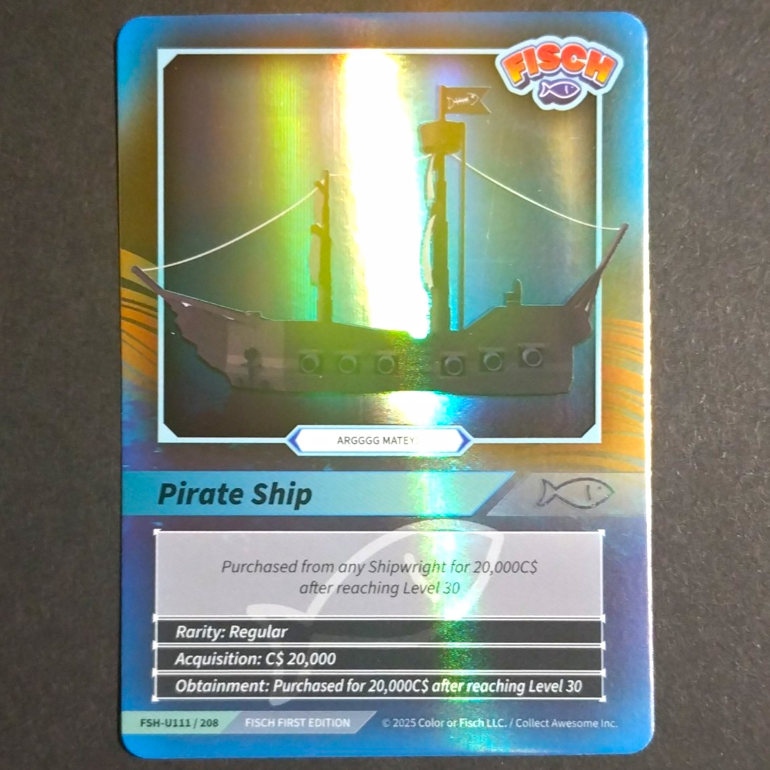GTR Fisch Trading Cards Series 1 Pirate Ship FSH-U111/208 1st Edition 2025