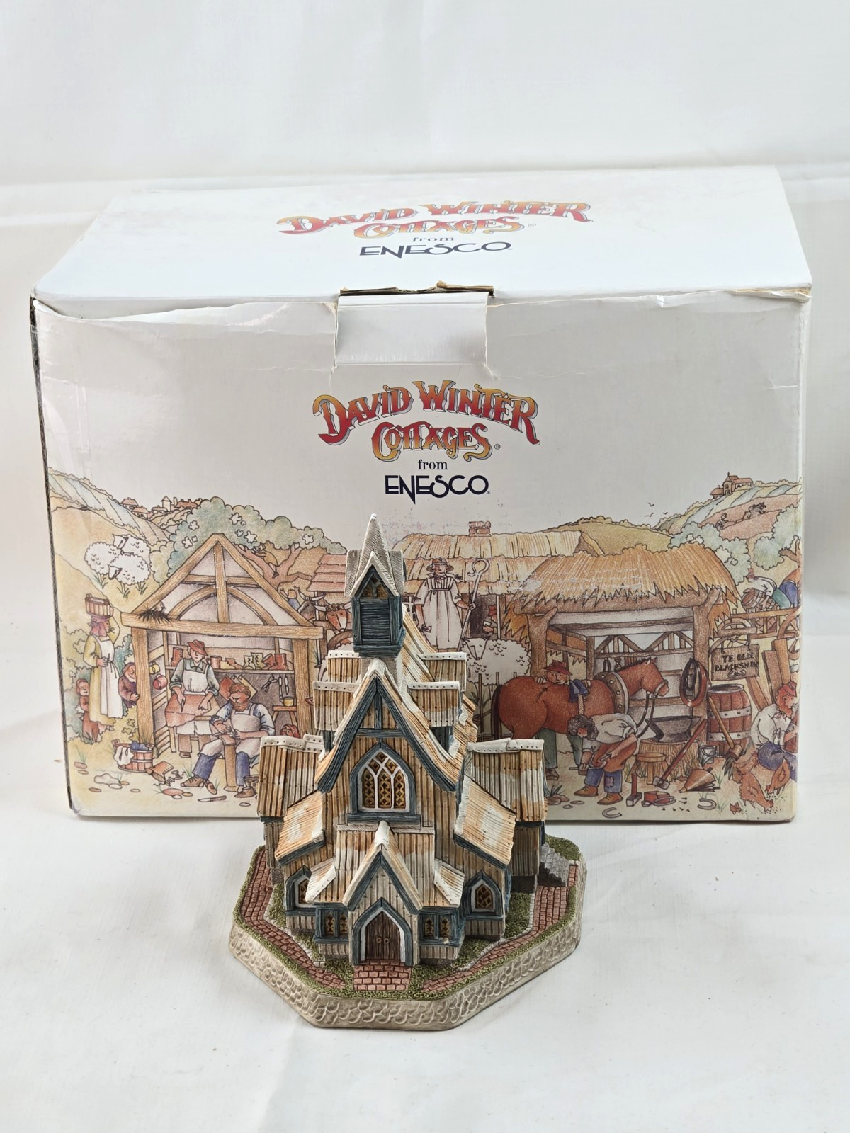 David Winter ST. BARBARA'S CHURCH 1998 #45 of 400 *Rare Signed Find*  With Box 