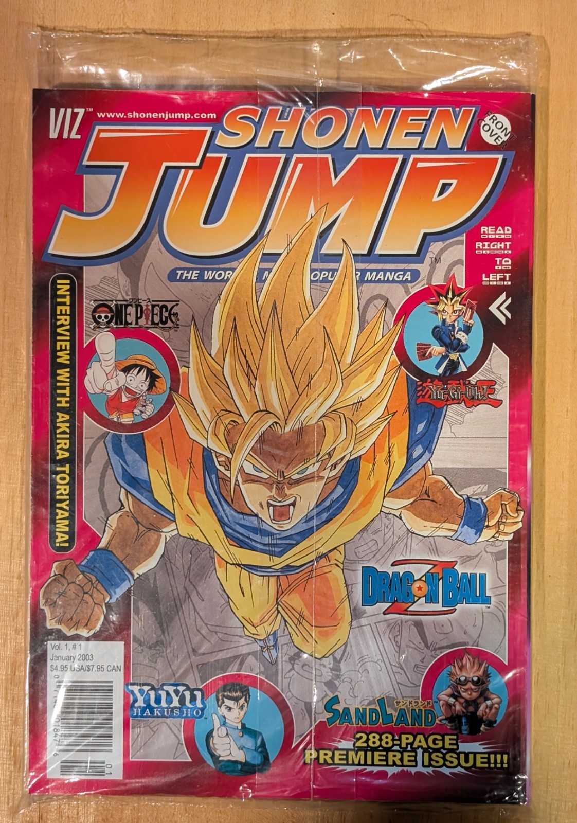 Shonen Jump Magazine SEALED Jan 2003 Vol 1 Issue 1 Premiere Issue w/ YuGiOh Card